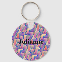 Nyckelkedja för Personlig i vattenfärg Mönster Nyckelring