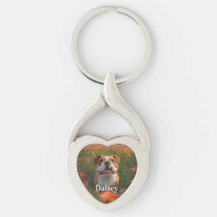 Nyckelkedja för personlig Pet Photo Hund älskare K