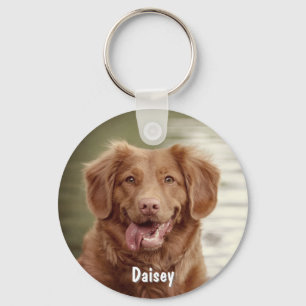 Nyckelkedja för personlig Pet Photo Hund älskare K Nyckelring