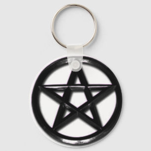 Nyckelkedja för Pewter Pentacle Pagan-pagan Nyckelring