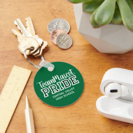 Nyckelkedja för Pridet i grönt Mascot Namn Nyckelring