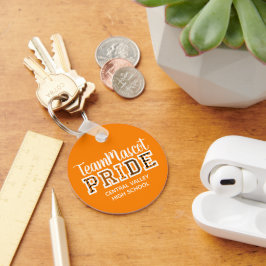 Nyckelkedja för Pridet i orange Mascot Namn Nyckelring