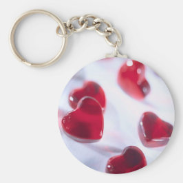 nyckelkedja för puff-hjärtan nyckelring