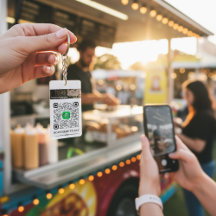 Nyckelkedja för QR-Personlig för Pengarar App & Ve