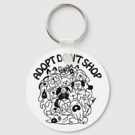 Nyckelkedja för Rädding för Hund-adoption Nyckelring