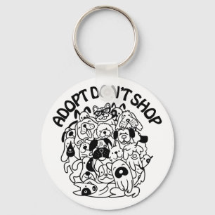 Nyckelkedja för Rädding för Hund-adoption Nyckelring