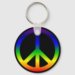 Nyckelkedja för Rainbow Peace Symbol Nyckelring