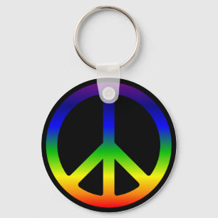 Nyckelkedja för Rainbow Peace Symbol Nyckelring