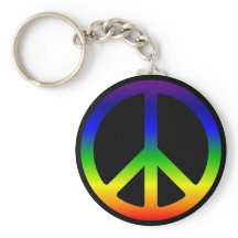 Nyckelkedja för Rainbow Peace Symbol