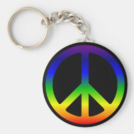 Nyckelkedja för Rainbow Peace Symbol Nyckelring