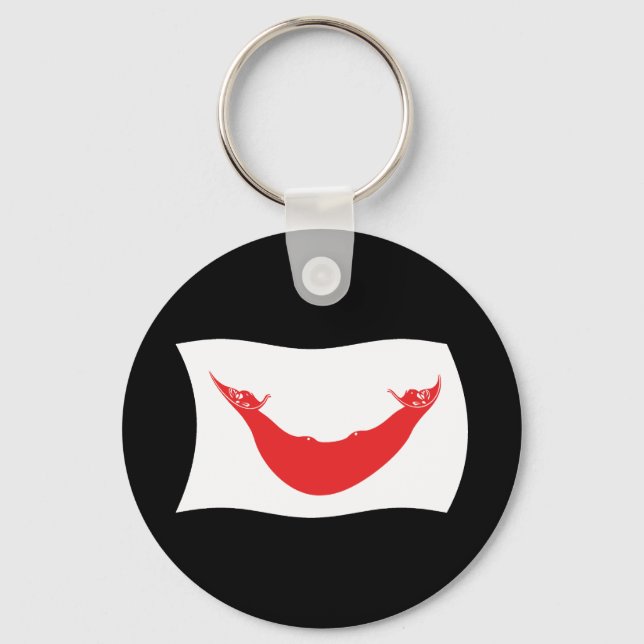 Nyckelkedja för Rapa Nui Flagga Nyckelring (Framsida)