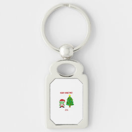 Nyckelkedja för Rectangle-rektangel i julfrankern 