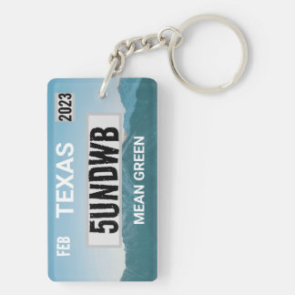 Nyckelkedja för registreringsskylt för elak grönt