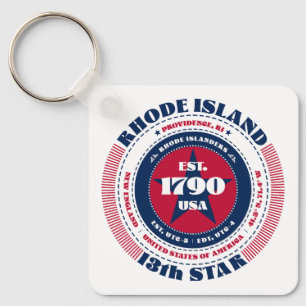 Nyckelkedja för rhode island-tillstånd nyckelring
