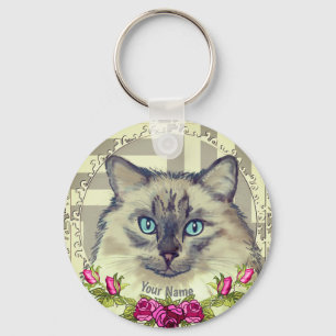 Nyckelkedja för Ro i Ragdoll Cat Nyckelring