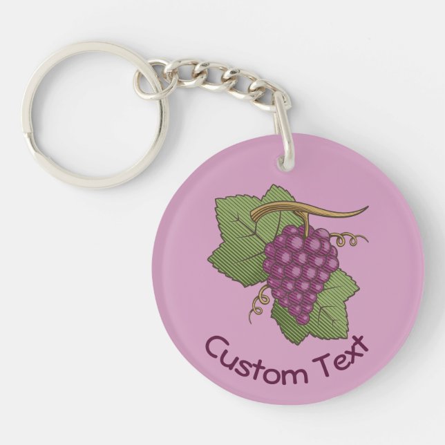Nyckelkedja för röda druvor (Framsidan)