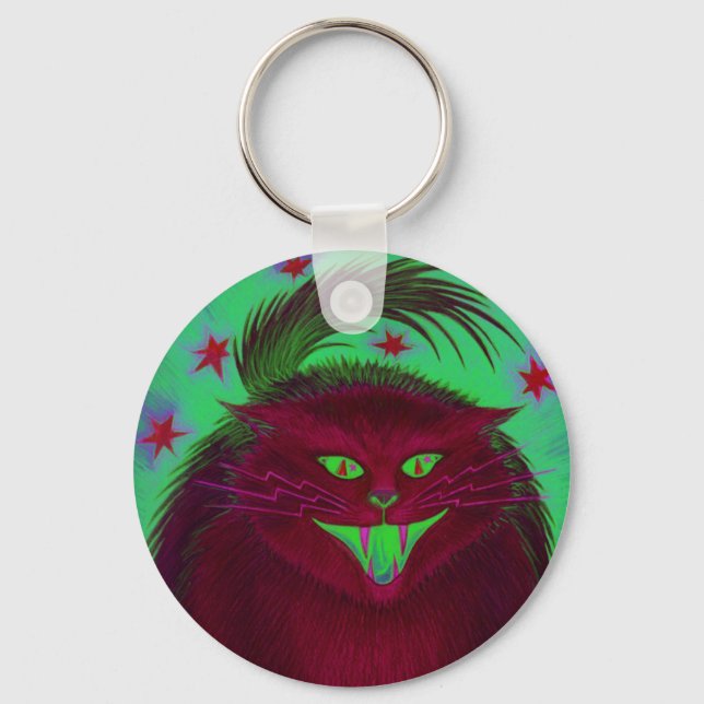 Nyckelkedja för Scary Cat Red Nyckelring (Framsida)
