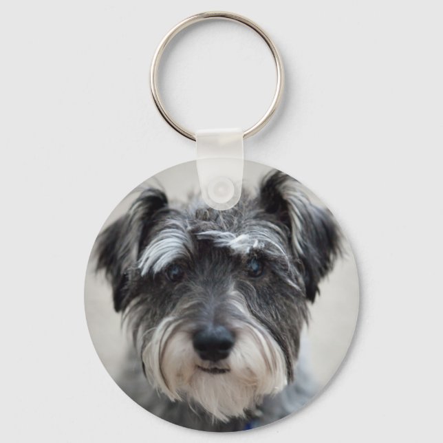 Nyckelkedja för Schnauzer Hund Nyckelring (Framsida)