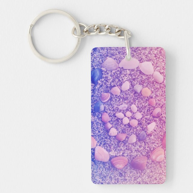 Nyckelkedja för Sea Snäcka Beach Art Keychain (Framsidan)