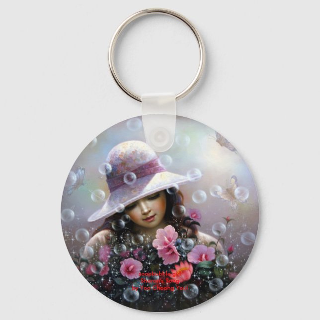 Nyckelkedja för "Sharon's Sång"-flicka Nyckelring (Framsida)