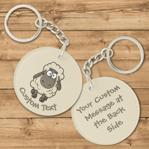 Nyckelkedja för Sheep Tecknad Beige