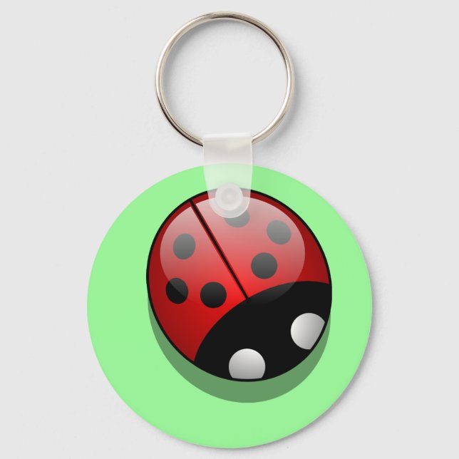 Nyckelkedja för shiny ladybug nyckelring (Framsida)