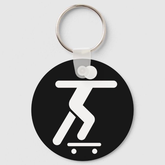 Nyckelkedja för skateboardsymbol nyckelring (Framsida)