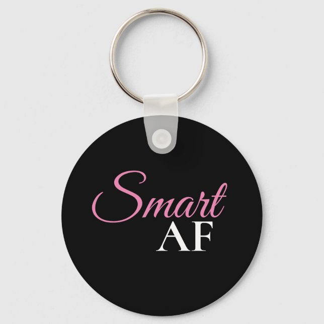 Nyckelkedja för Smart AF-Rosa Påstående Nyckelring (Framsida)