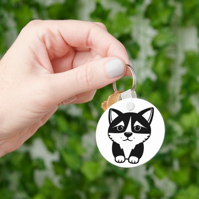 Nyckelkedja för söt husdjurskeepsaké för hund nyckelring (Hand)