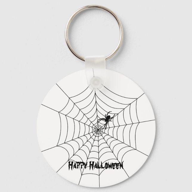 Nyckelkedja för spindelnät Halloween Nyckelring (Framsida)