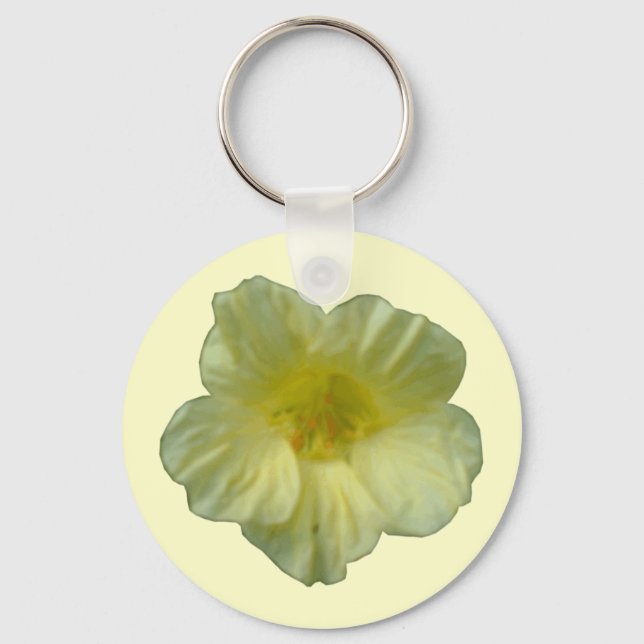 Nyckelkedja för stamt Nasturtium-blomma Nyckelring (Framsida)