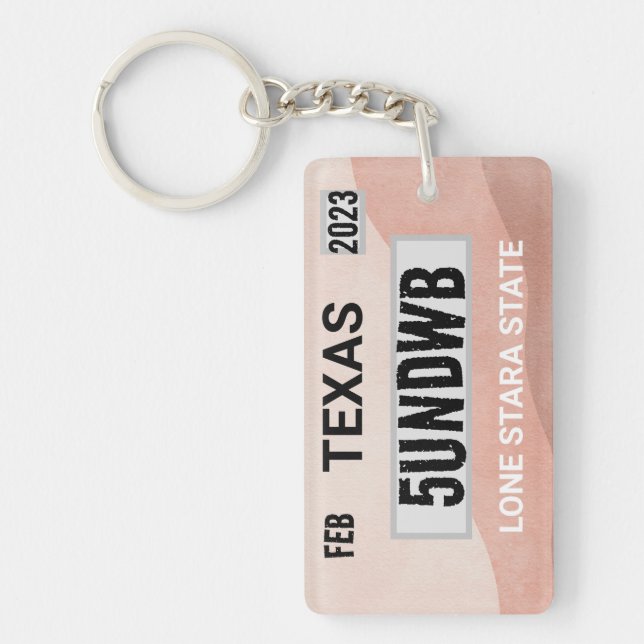 nyckelkedja för stenregistreringsskylt (Framsidan)