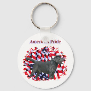 Nyckelkedja för svart lab amerikanskt Pride Nyckelring