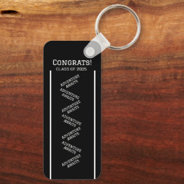 Nyckelkedja för svart och vit Anpassningsbar Nyckelring