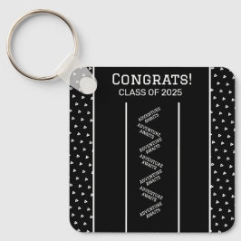 Nyckelkedja för svart och vit Anpassningsbar Nyckelring