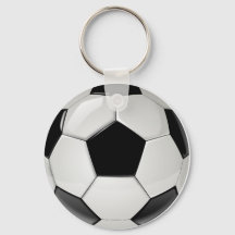 Nyckelkedja för svart och vit fotboll (Nyckelring)