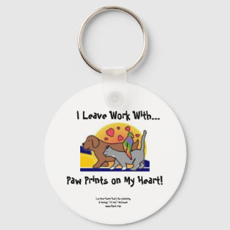 Nyckelkedja för tass avtryck Färgad Nyckelring