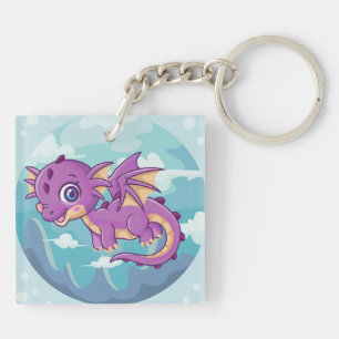 Nyckelkedja för tecknad Dragon