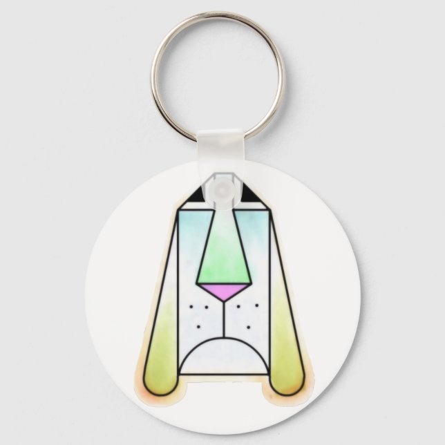 Nyckelkedja för tecknad-droopy-blodomslutsknapp nyckelring (Framsida)