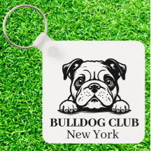 Nyckelkedja för tema för Anpassningsbar av bulldog