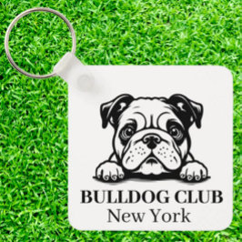 Nyckelkedja för tema för Anpassningsbar av bulldog Nyckelring