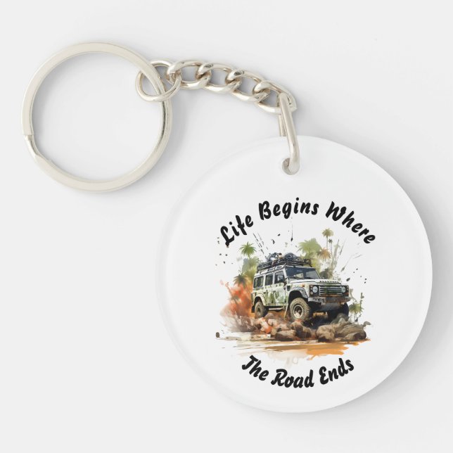 Nyckelkedja för terränggående bil Äventyr (Framsidan)