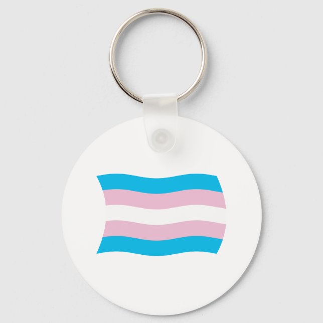 Nyckelkedja för Transgender Pride Flagga Nyckelring (Framsida)