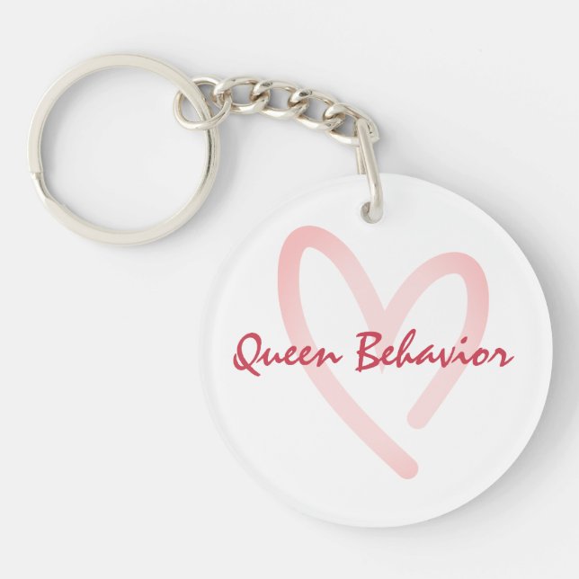 Nyckelkedja för Trendiget Queen Behavior (Framsidan)