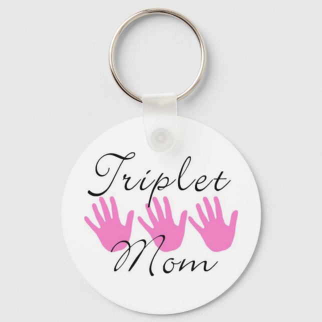 nyckelkedja för triplet mamma nyckelring (Framsida)