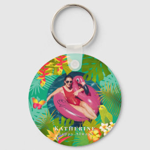 Nyckelkedja för Tropical Paradise Grönt Keychain Nyckelring