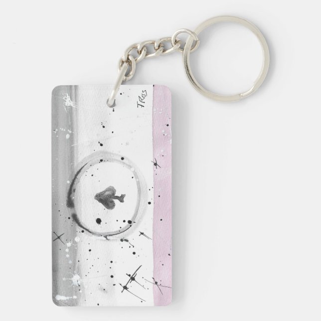 Nyckelkedja för TROS Asexuell (Ace)-pride (Baksidan)