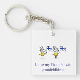 Nyckelkedja för tvillingbarnsbarn
