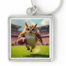 Nyckelkedja för uggla rugby-spelare