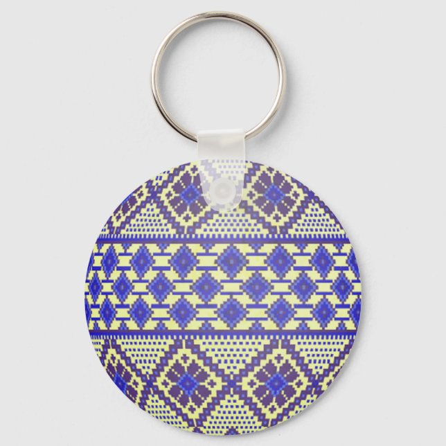Nyckelkedja för ukrainska Påskägget (Pysanka) Nyckelring (Framsida)